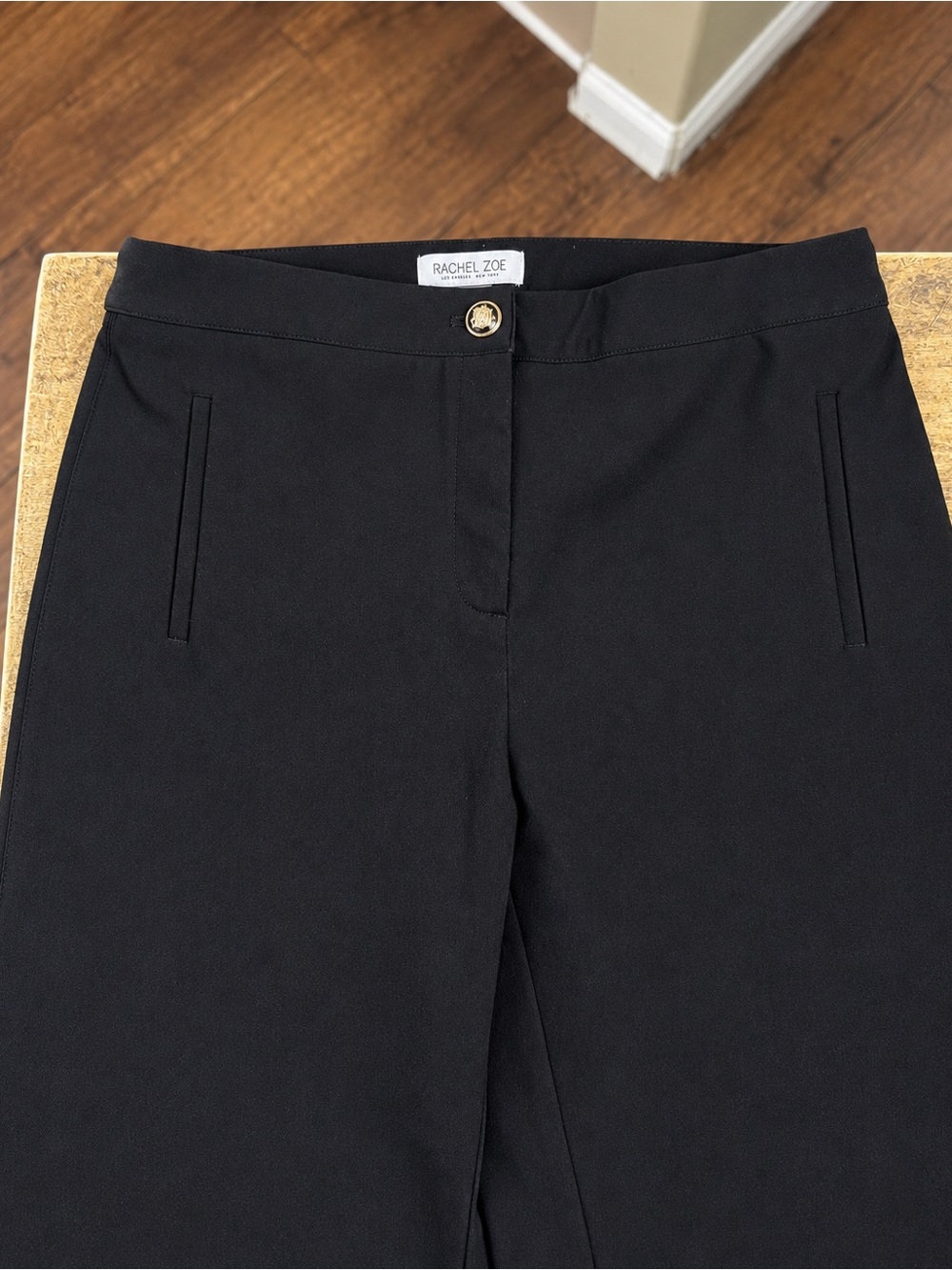 Rachel Zoe Black Tailored Straight-Leg Trousers